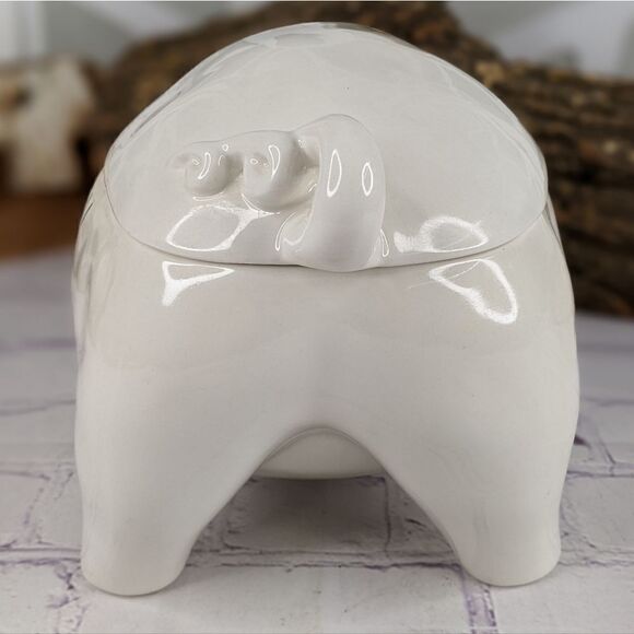 Rae Dunn OINK Ceramic Pig Cookie Jar Canister - Picture 5 of 8